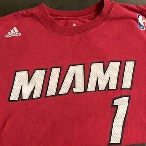 Adidas men’s size small Miami Heat #1 Bosh tshirt